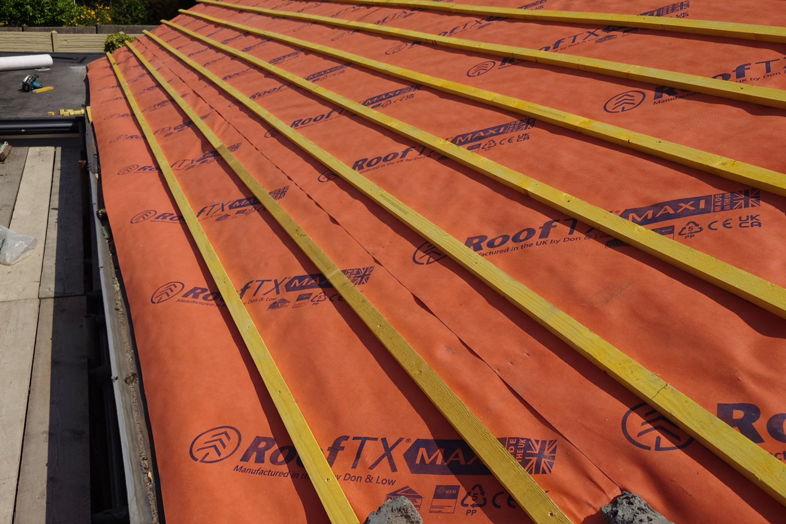 New battens over breathable membrane